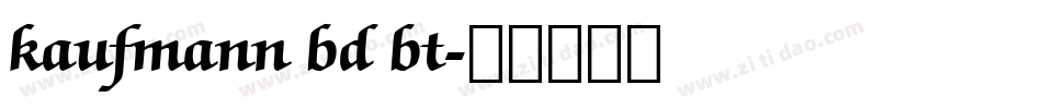 kaufmann bd bt字体转换